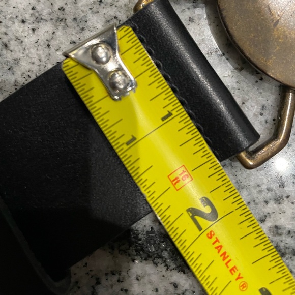 Banana Republic | Size Medium | Leather Belt | Bronze Buckle | Hook Latch | 42” - Picture 7 of 8